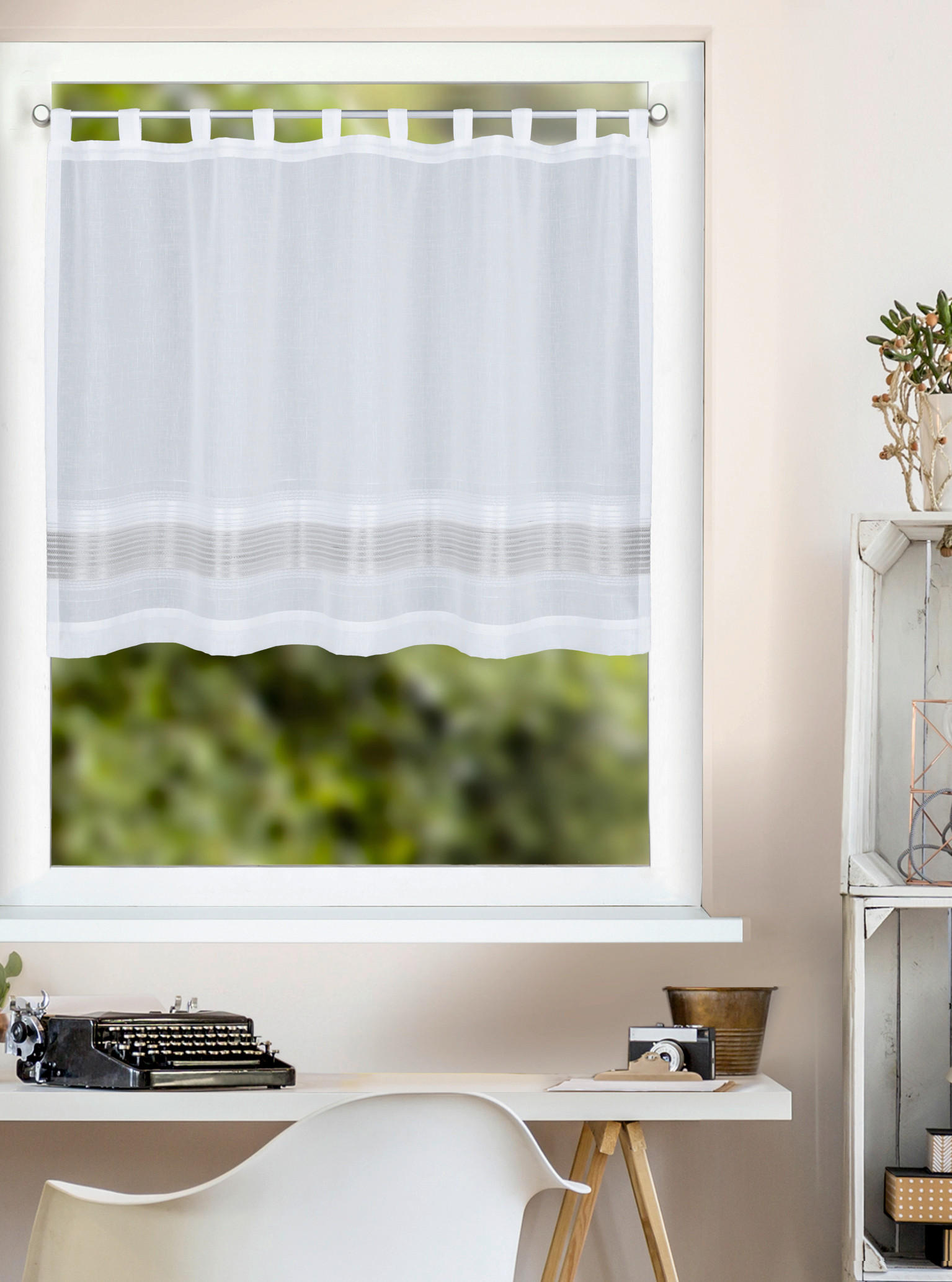 FERTIGVORHANG halbtransparent  - Kupferfarben, Basics, Textil (140/80cm)