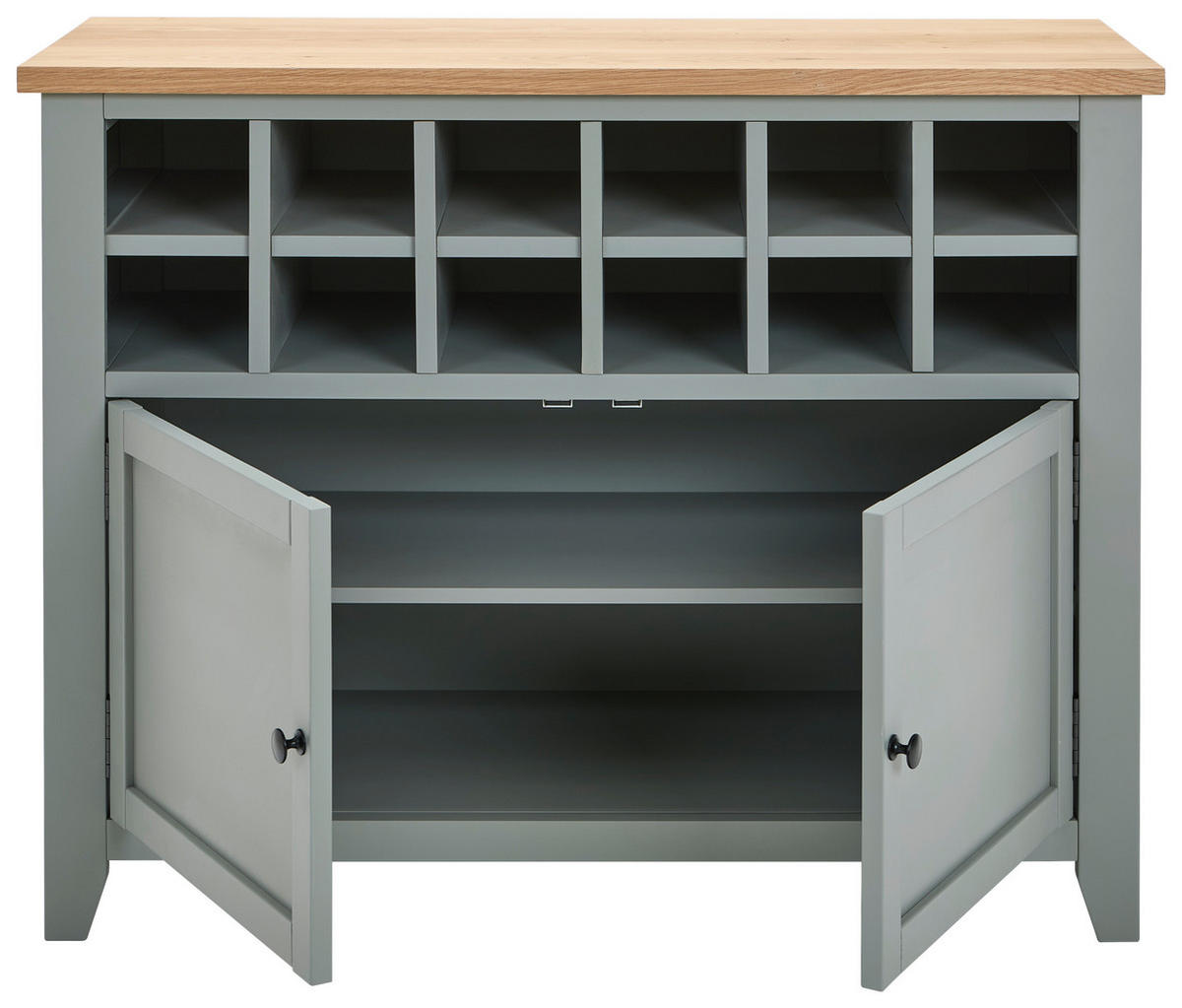 KOMODA   110/85/43 cm   siva, prirodne boje  - srebrne boje/siva, Lifestyle, drvni materijal/metal (110/85/43cm) - MID.YOU