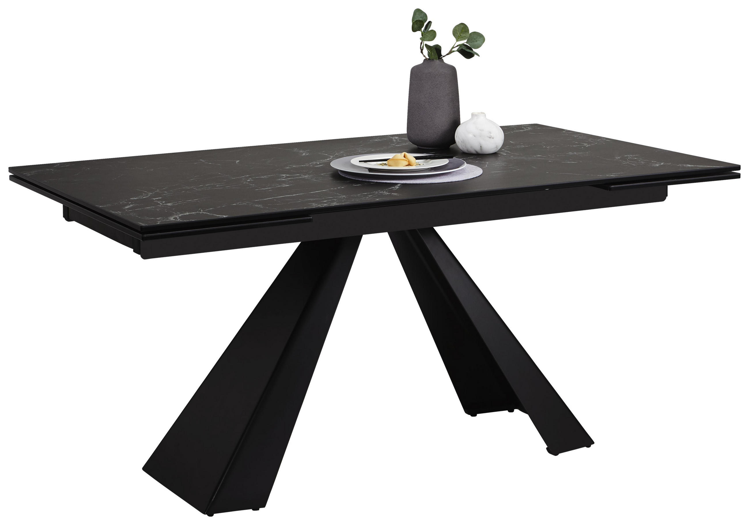 Esstisch 160x90cm Ausziehbar Schwarz Bestellen