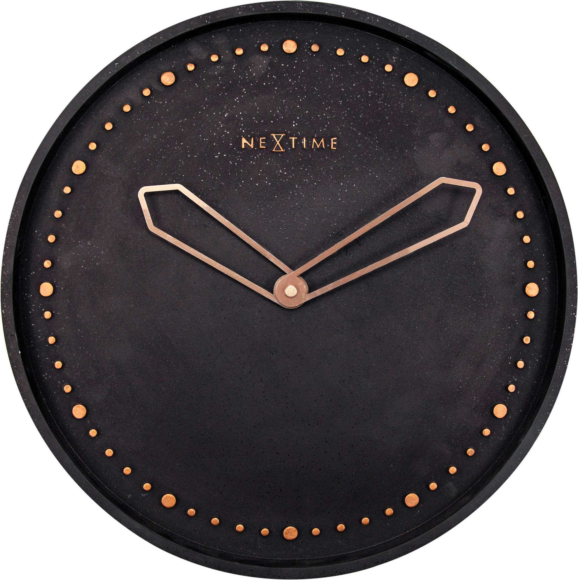 Nextime Wanduhr Schwarz 35x35x4 cm