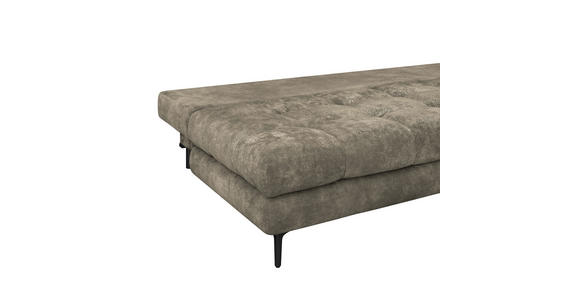 SCHLAFSOFA  mit Liegefunktion, Schlafen auf Sitzhöhe, Rücken echt Chenille Mokka  - Schwarz/Mokka, KONVENTIONELL, Textil/Metall (203/94/96cm) - Carryhome
