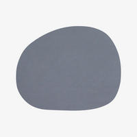 TISCHSET Leder Grau 33,5/41 cm  - Grau, Basics, Leder (33,5/41cm) - Aida