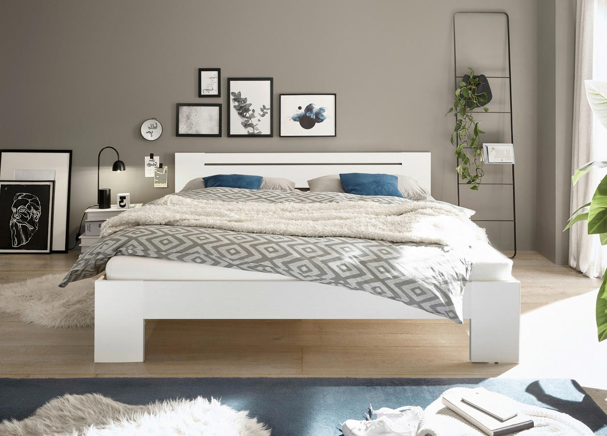 BETT 180/200 cm  in Weiß  - Weiß, KONVENTIONELL, Holzwerkstoff (180/200cm) - Carryhome