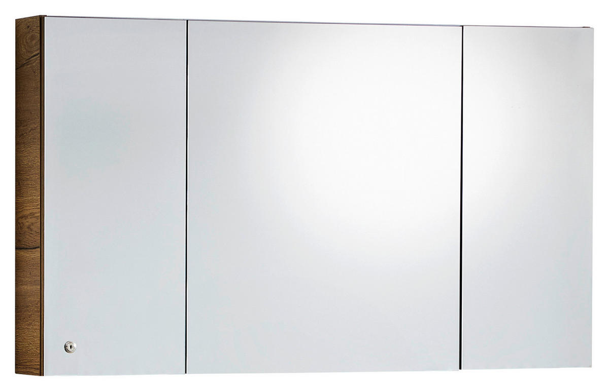 SPIEGELSCHRANK 120/70,3/15 cm  - Eichefarben, Basics, Glas/Holzwerkstoff (120/70,3/15cm) - Sadena