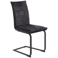 SCHWINGSTUHL  in Samt, Velours  - Anthrazit, Design, Textil/Metall (46/93/59cm) - Carryhome