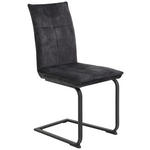 SCHWINGSTUHL   Samt, Velours  - Anthrazit, Design, Textil/Metall (46/93/59cm) - Carryhome