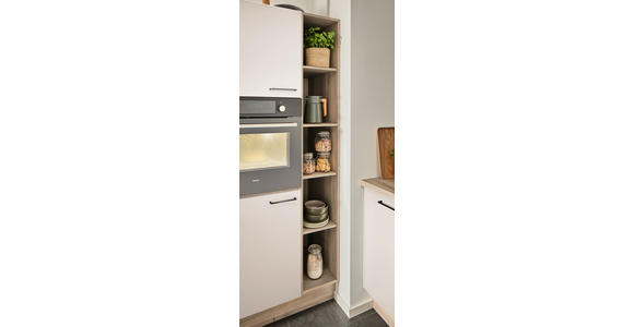 ECKKÜCHE  in Kaschmir, Tannenholzfarben  - Kaschmir/Tannenholzfarben, Design, Holzwerkstoff/Metall (121,6/280/150cm) - Xora