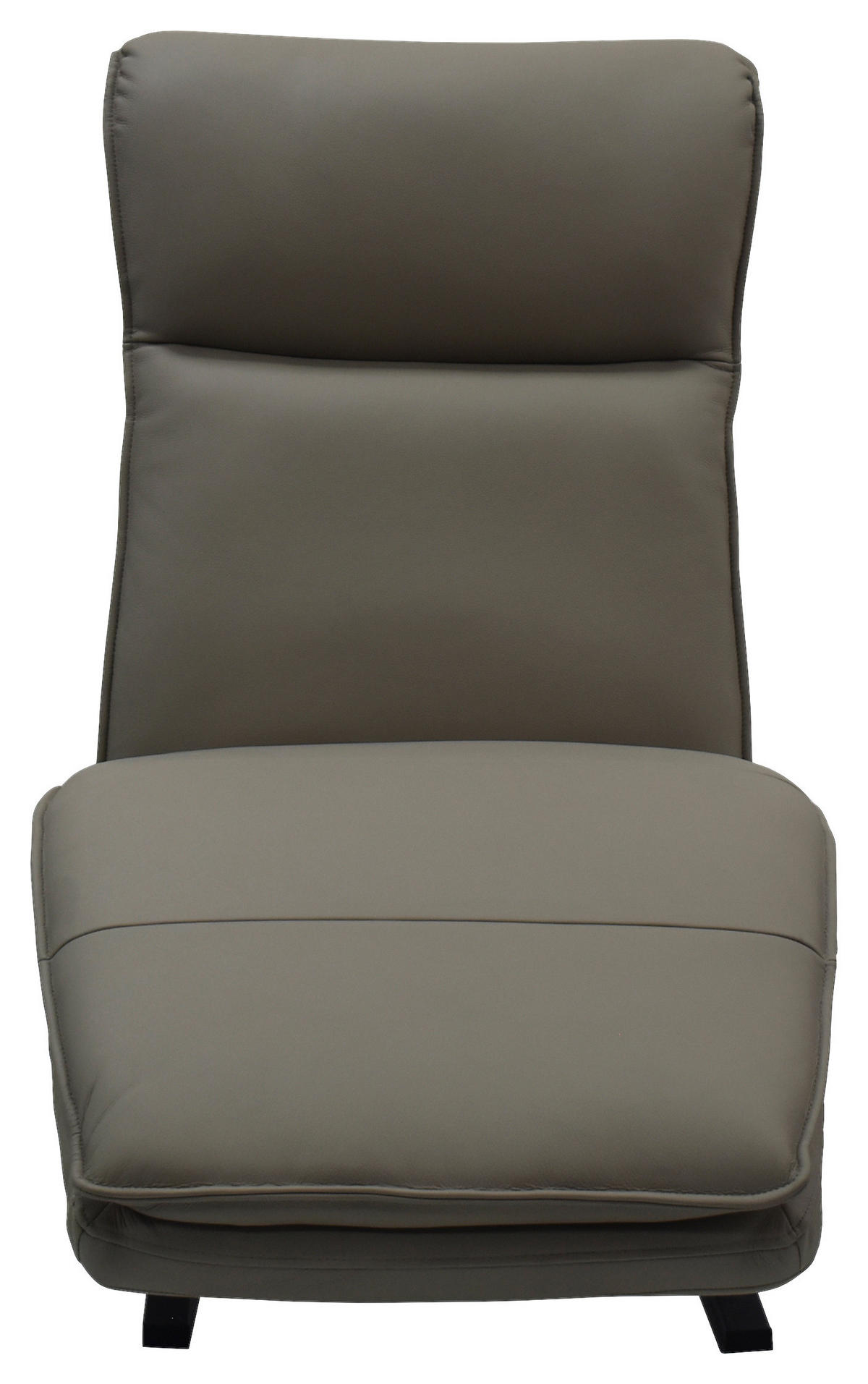 RELAXLIEGE Lederlook Kombination Echtleder/Lederlook Grau  - Schwarz/Grau, Design, Leder/Holz (69/108-86/130-174cm) - Lomoco