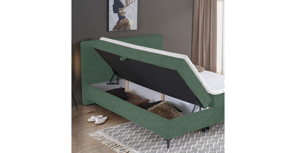 BOXBETT 180/200 cm in Grün - Schwarz/Grün, Design, Holz/Holzwerkstoff (180/200cm) - Xora