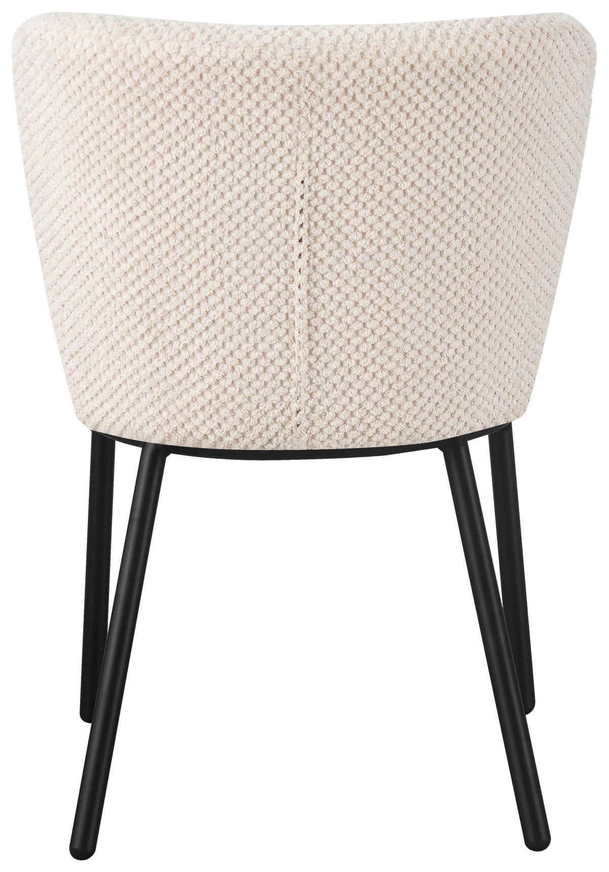 STUHL  in Eisen Webstoff  - Beige/Schwarz, Design, Textil/Metall (53,5/80/60,5cm) - Stylife