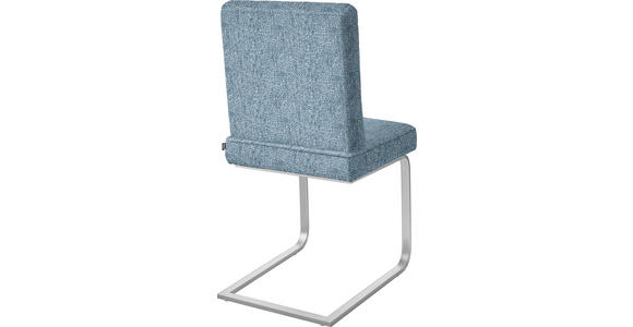 SCHWINGSTUHL  in Stahl Chenille  - Chromfarben/Hellblau, Design, Textil/Metall (46/92/60cm) - Dieter Knoll