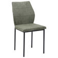 STUHL Samt Grün  - Schwarz/Grün, Design, Textil/Metall (44/88/57cm) - Carryhome