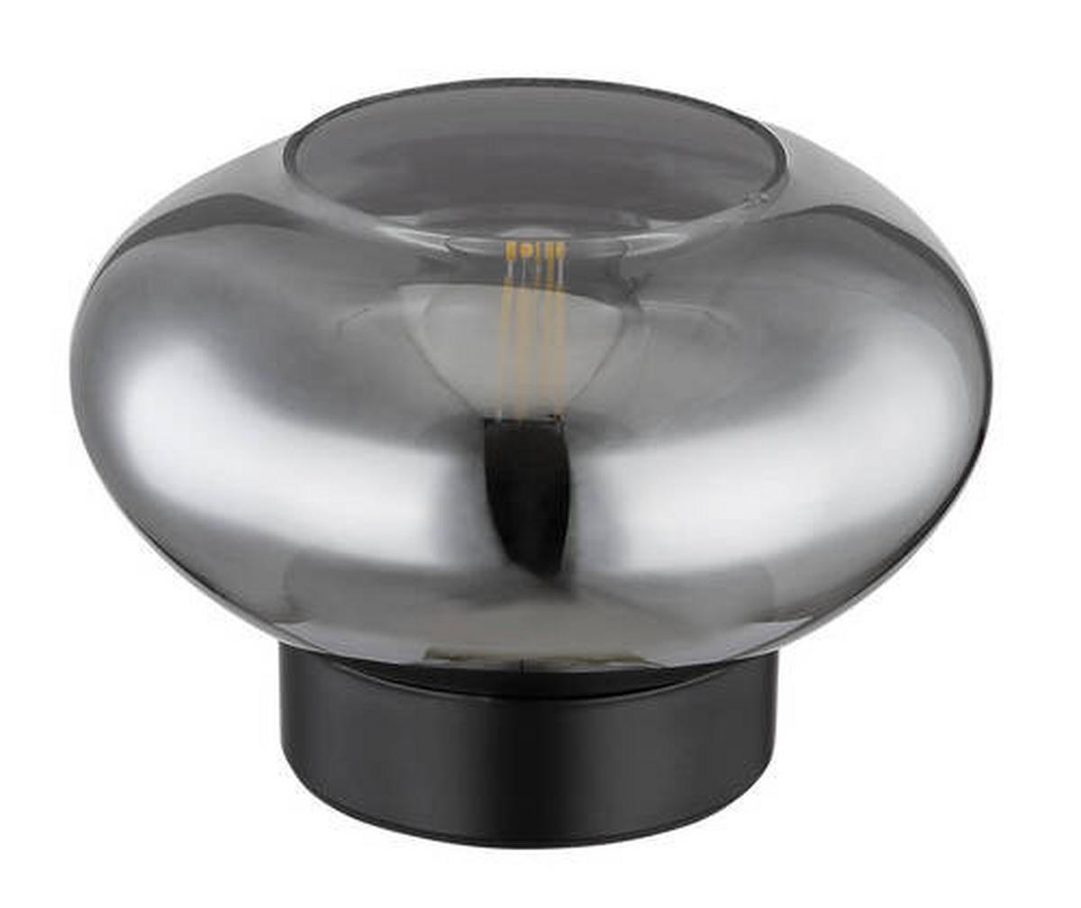 TISCHLEUCHTE - Schwarz, Design, Glas/Metall (18/12,5cm) - Globo