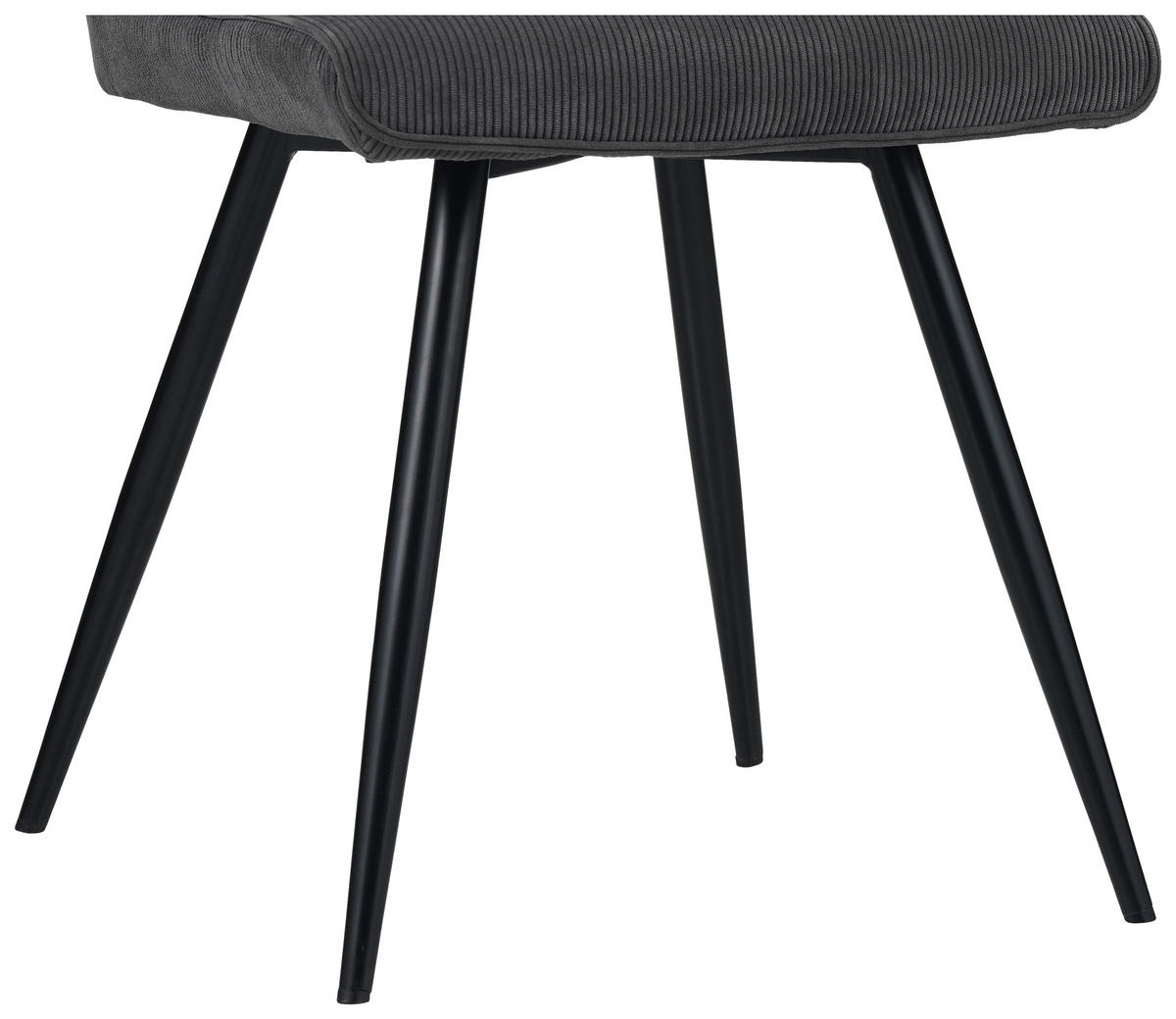 STUHL Mikrofaser Dunkelgrau  - Dunkelgrau/Schwarz, Design, Textil/Metall (46/92/61cm) - Boxxx