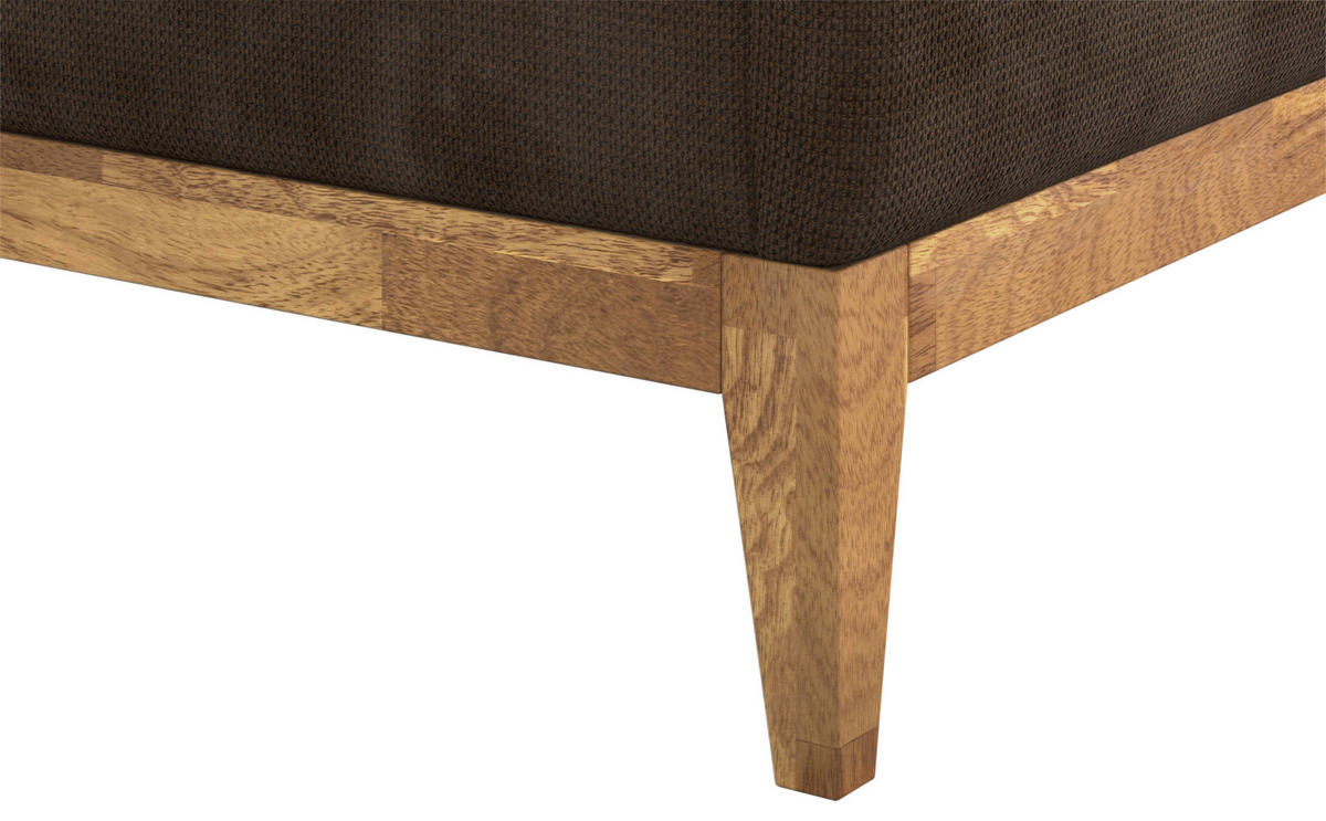 POLSTERBETT 160/200 cm  in Braun  - Weiss/Eichefarben, Modern, Holz/Holzwerkstoff (160/200cm) - MID.YOU