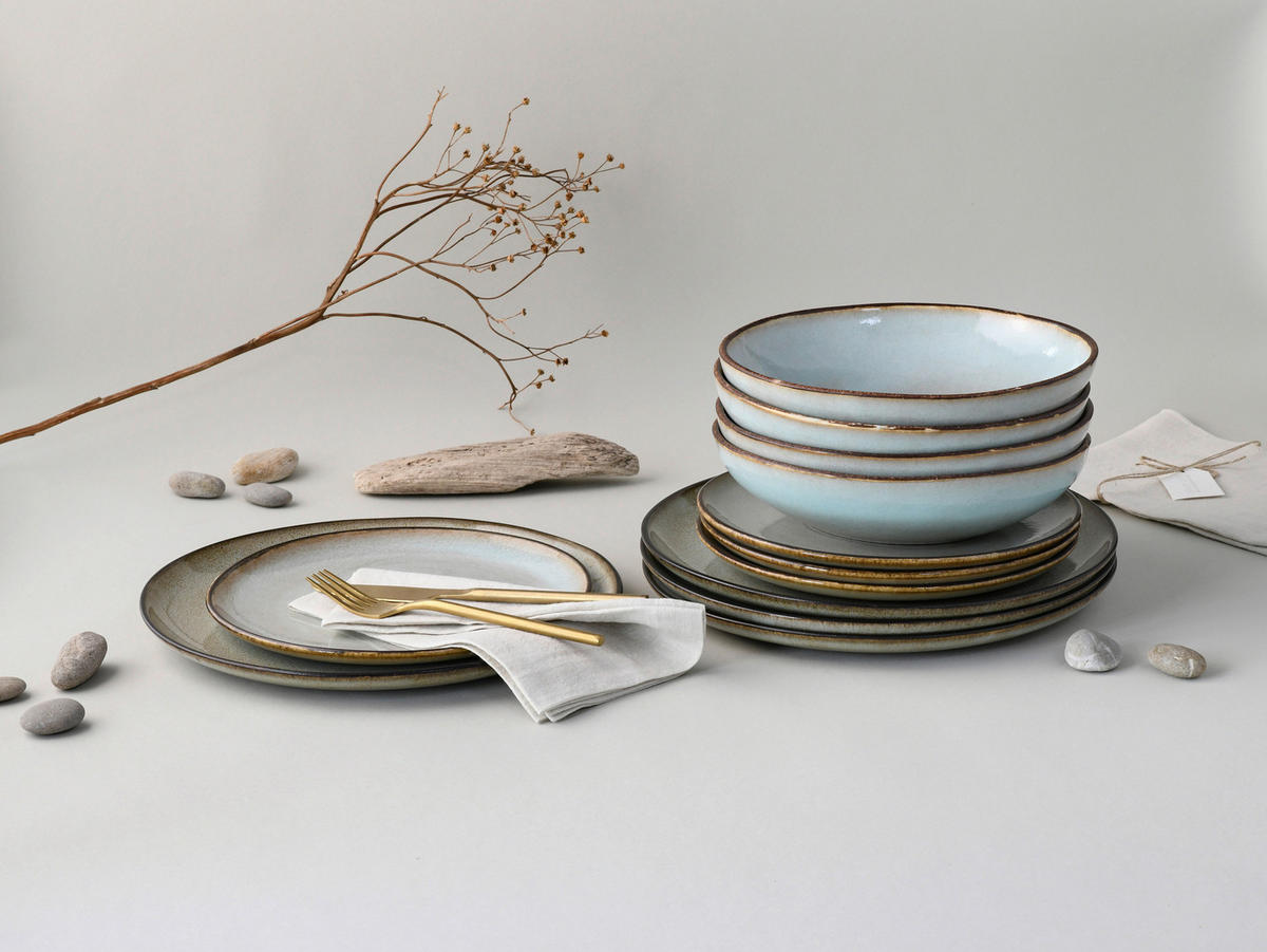 SERVIS 12 delar  - grå, Basics, keramik (32/29/31,5cm) - Creatable