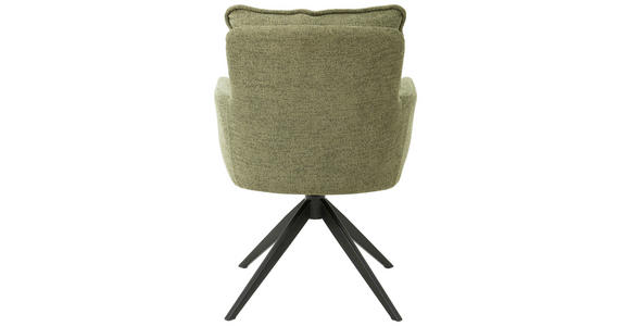 ARMLEHNSTUHL  in Eisen Leinenoptik  - Schwarz/Grün, Design, Holz/Textil (61/90/67cm) - Novel