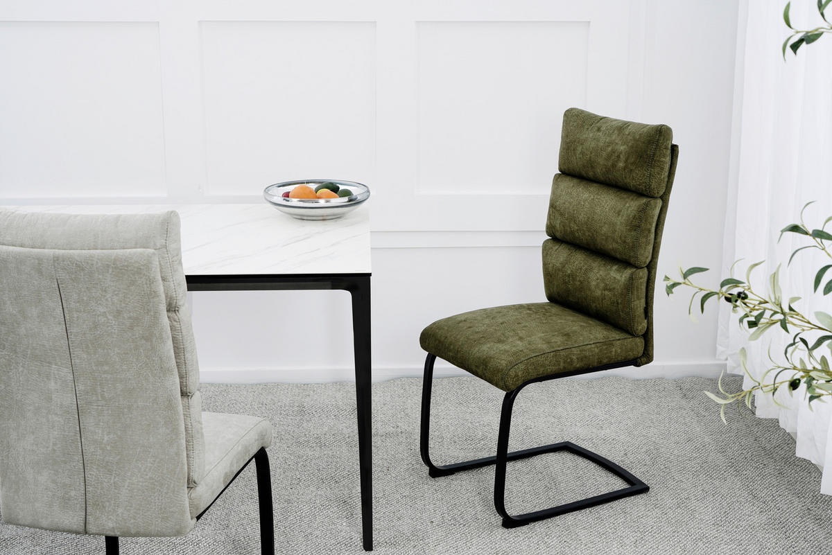 SCHWINGSTUHL  Stoffauswahl Webstoff  - Schwarz/Grün, Design, Textil/Metall (47/106/63cm) - Novel