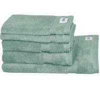 FROTTIERSET SW-Cuddly Grün, Mintgrün, Pastellgrün, Salbeigrün 5-teilig  - Salbeigrün/Pastellgrün, Basics, Textil - Schöner Wohnen