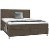 BOXSPRINGBETT 180/200 cm  in Braun  - Chromfarben/Braun, KONVENTIONELL, Kunststoff/Textil (180/200cm) - Voleo