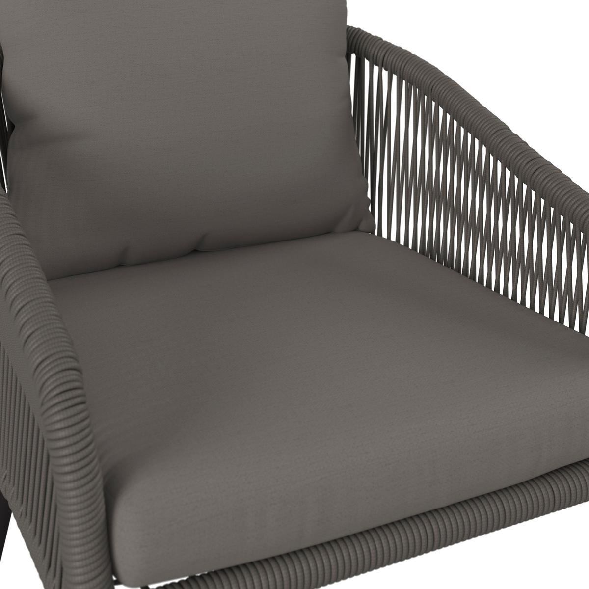 BALKONSET   - Grau, MODERN, Kunststoff/Metall (40/40/39.5cm) - Ambia Garden