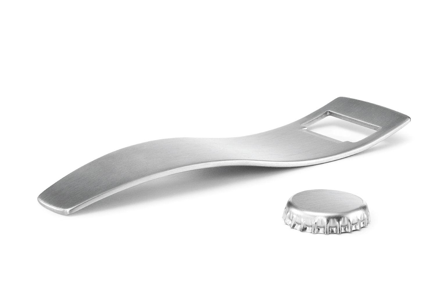 FLASCHENÖFFNER - Edelstahlfarben, Basics, Metall (4/15,5cm) - Zack