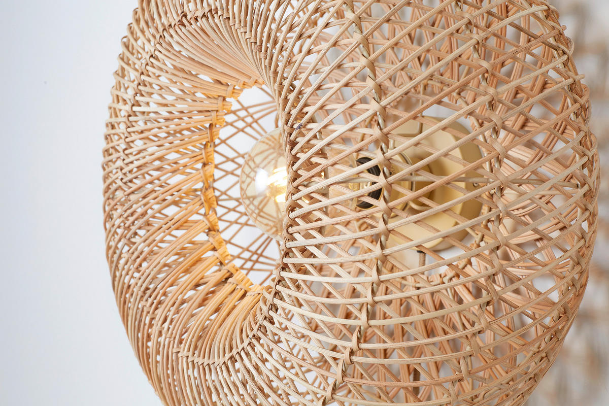 WANDLEUCHTE 50/23 cm   - Naturfarben, Basics, Holz (50/23cm) - Good & Mojo