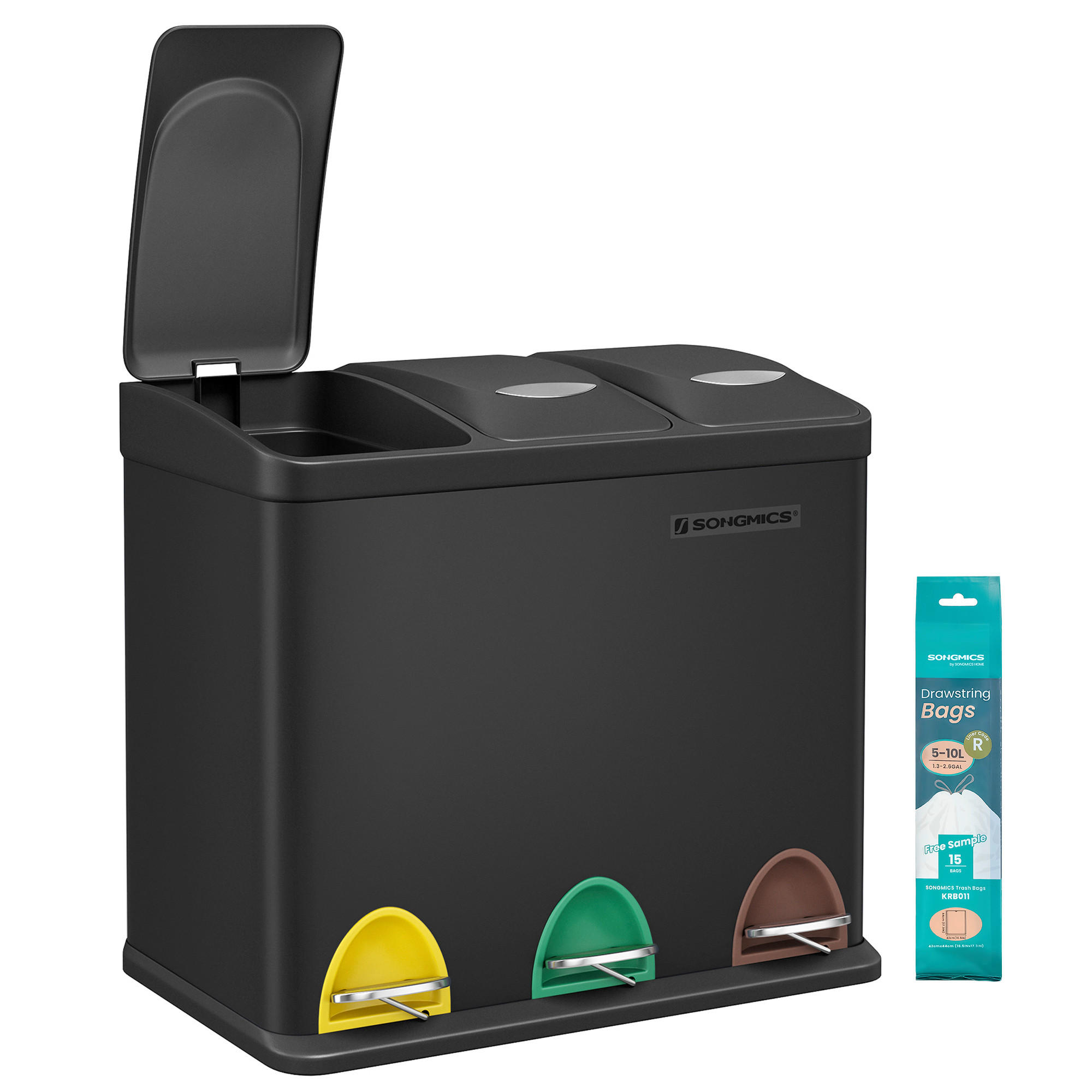 Abfallsammler Schwarz B: 46cm