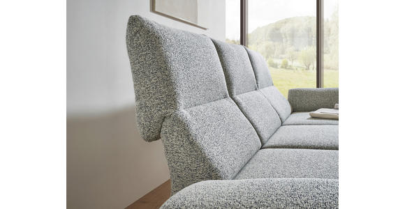 ECKSOFA  in Flachgewebe Blaugrau  175-224/255-365 cm  - Blaugrau/Schwarz, Design, Textil/Metall (175-224/255-365cm) - Dieter Knoll