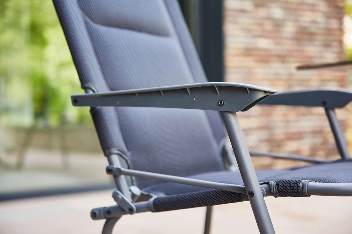 GARTENSET  - Anthrazit/Schwarz, KONVENTIONELL, Kunststoff/Textil - Siena Garden