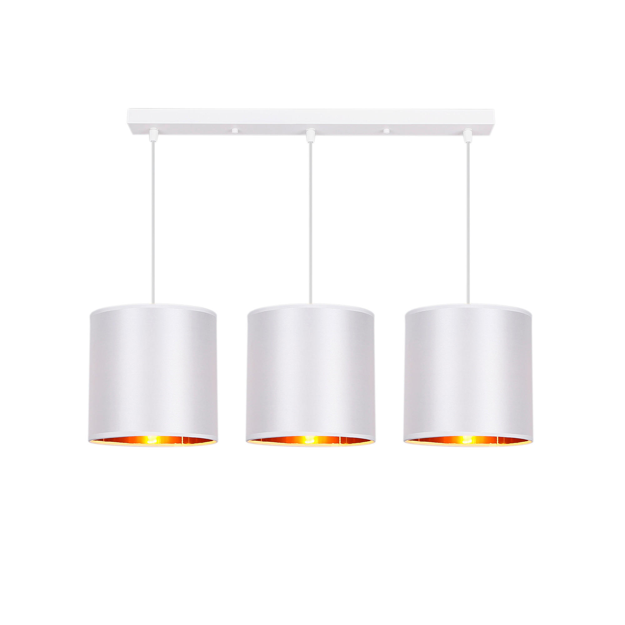 PENDELLAMPA Atlanta 72/20/90 cm  - orange/vit, Basics, metall/plast (72/20/90cm)