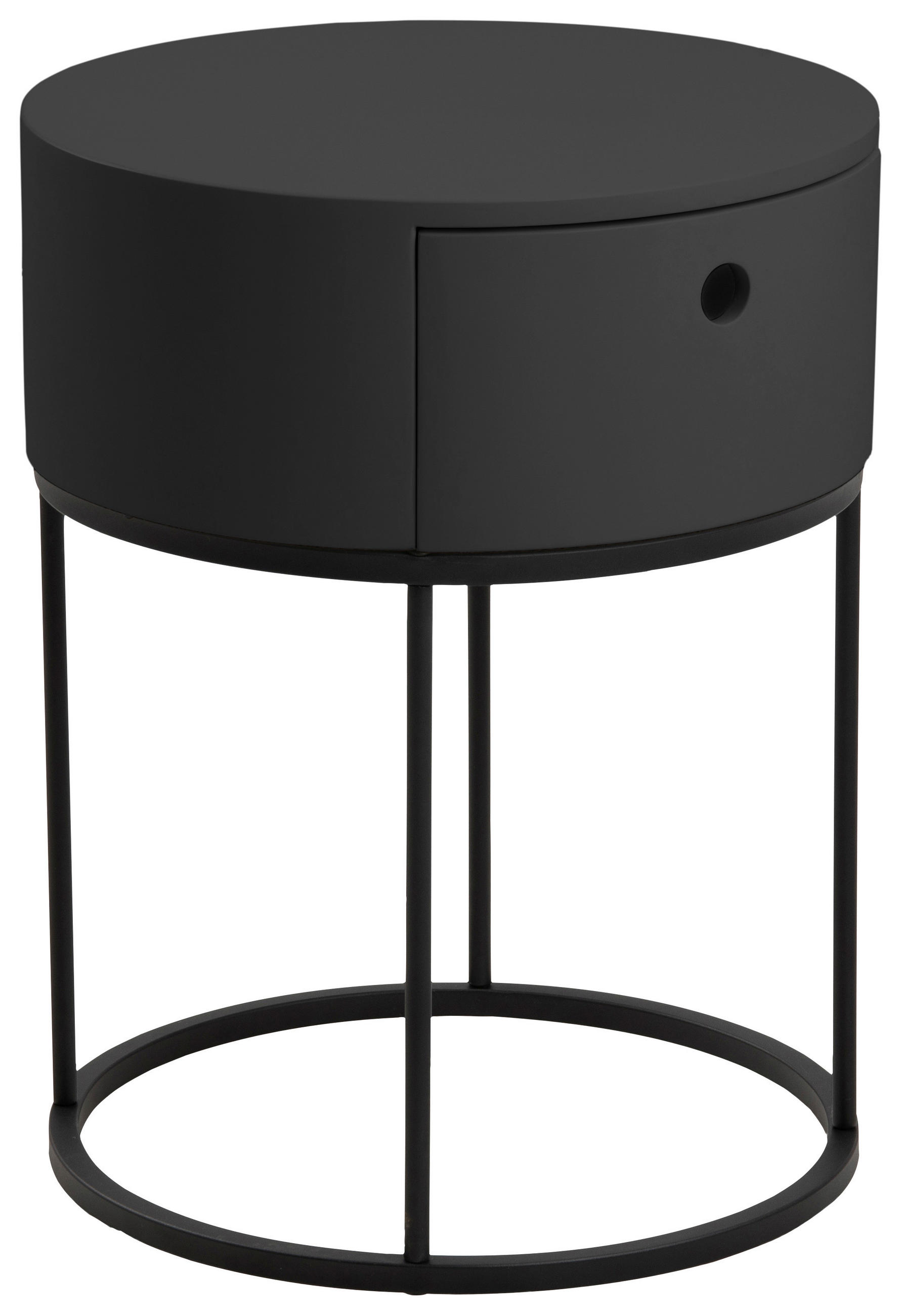 NACHTSCHRANK Schwarz,  - Schwarz, MODERN, Holzwerkstoff/Metall (40/51cm) - MID.YOU