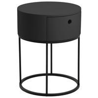 NACHTSCHRANK Schwarz,  - Schwarz, MODERN, Holzwerkstoff/Metall (40/51cm) - MID.YOU