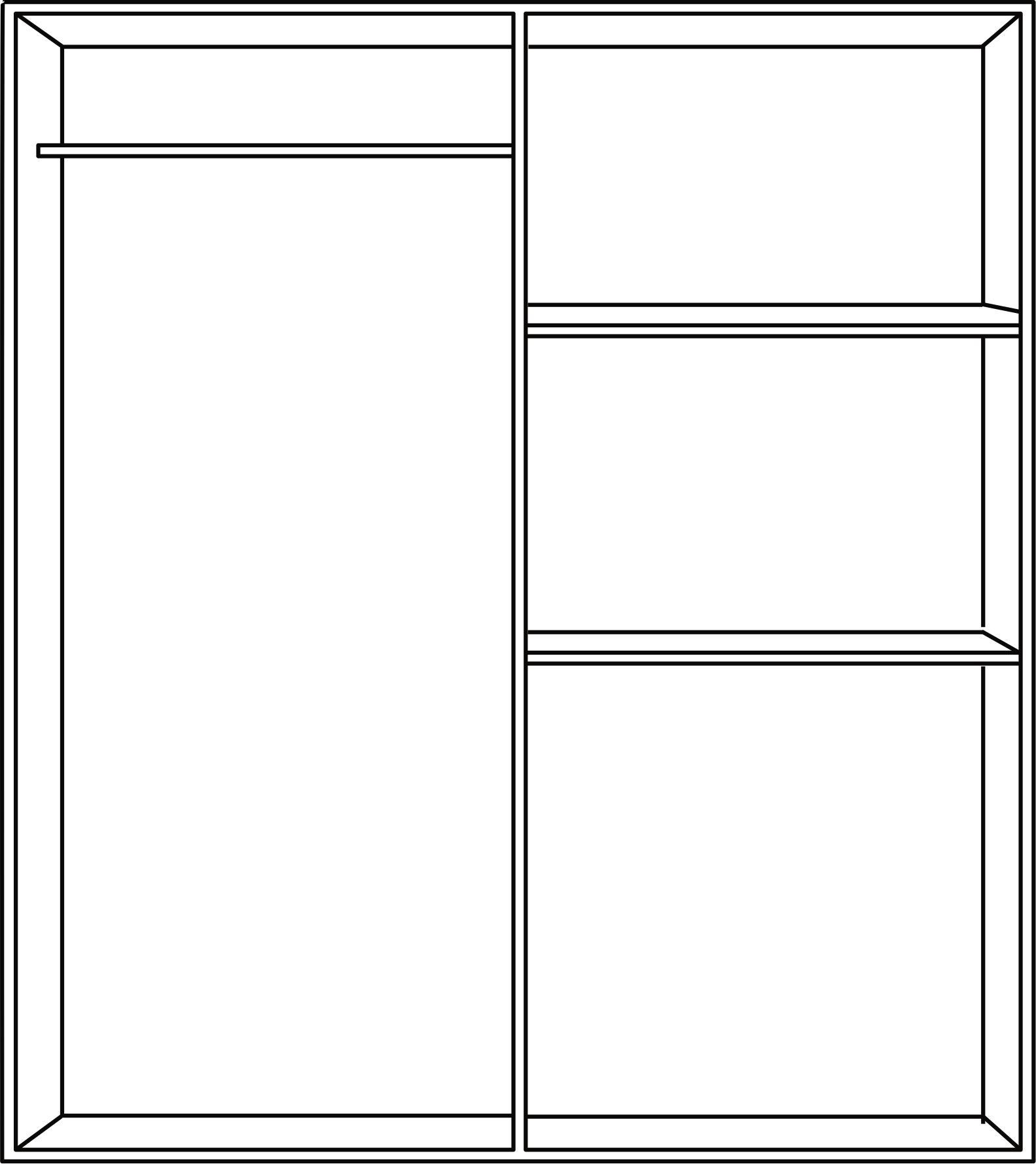 DREHTÜRENSCHRANK 4-türig Weiß, Weiß Hochglanz  - Weiß Hochglanz/Alufarben, Design, Holzwerkstoff/Kunststoff (181/197/54cm) - Carryhome