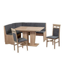 ECKBANKGRUPPE Mikrofaser Grau, Eiche Artisan  - Eiche Artisan/Grau, KONVENTIONELL, Holz/Textil (165/89/125cm) - MID.YOU