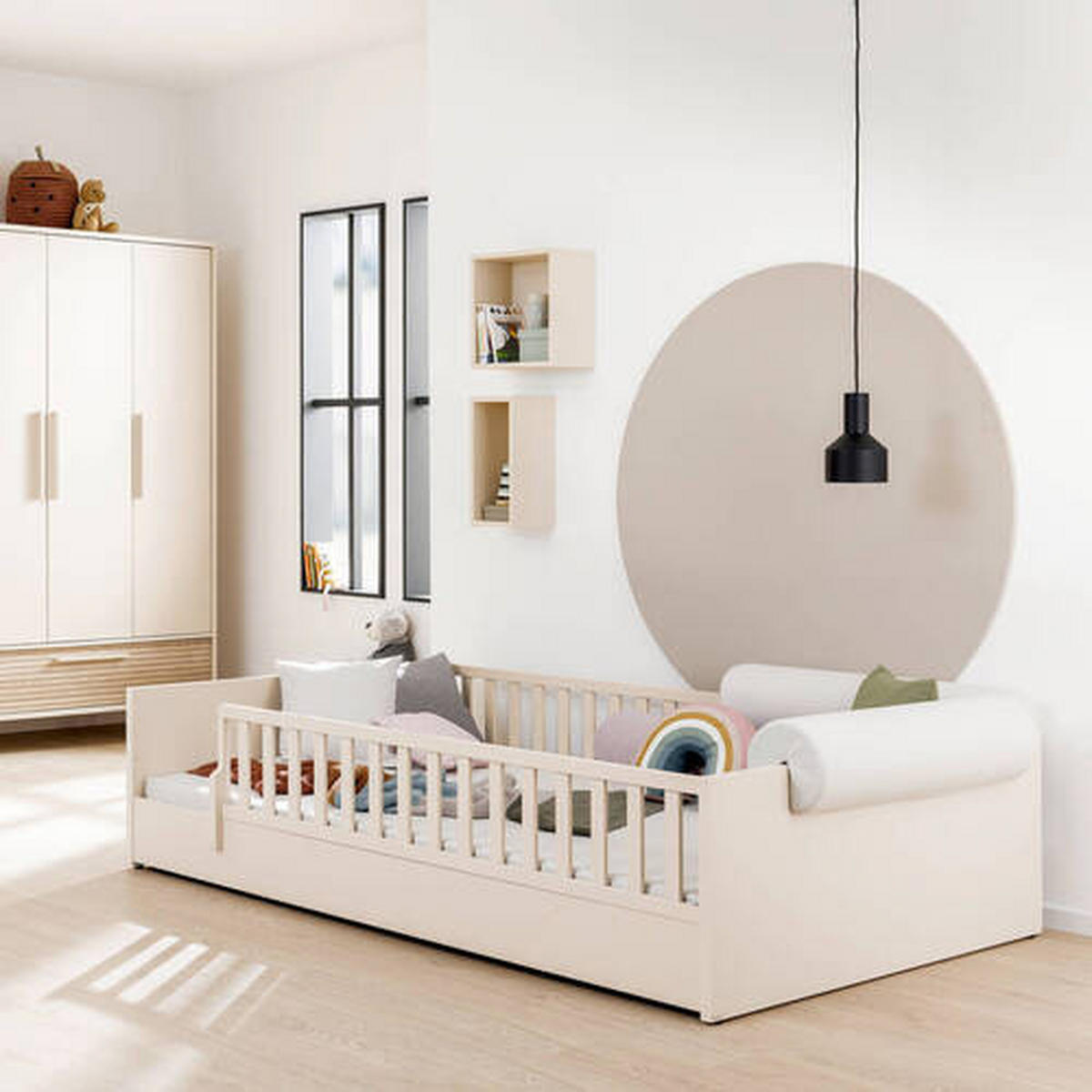 PADLÓÁGY Little Flo  - bézs/fekete, Konventionell, faalapú anyag (90/200cm) - Paidi
