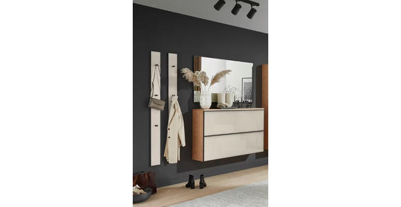 GARDEROBE 4-teilig  in 190/190/37 cm  - Eichefarben/Sahara, Design, Glas/Holz (190/190/37cm) - Dieter Knoll