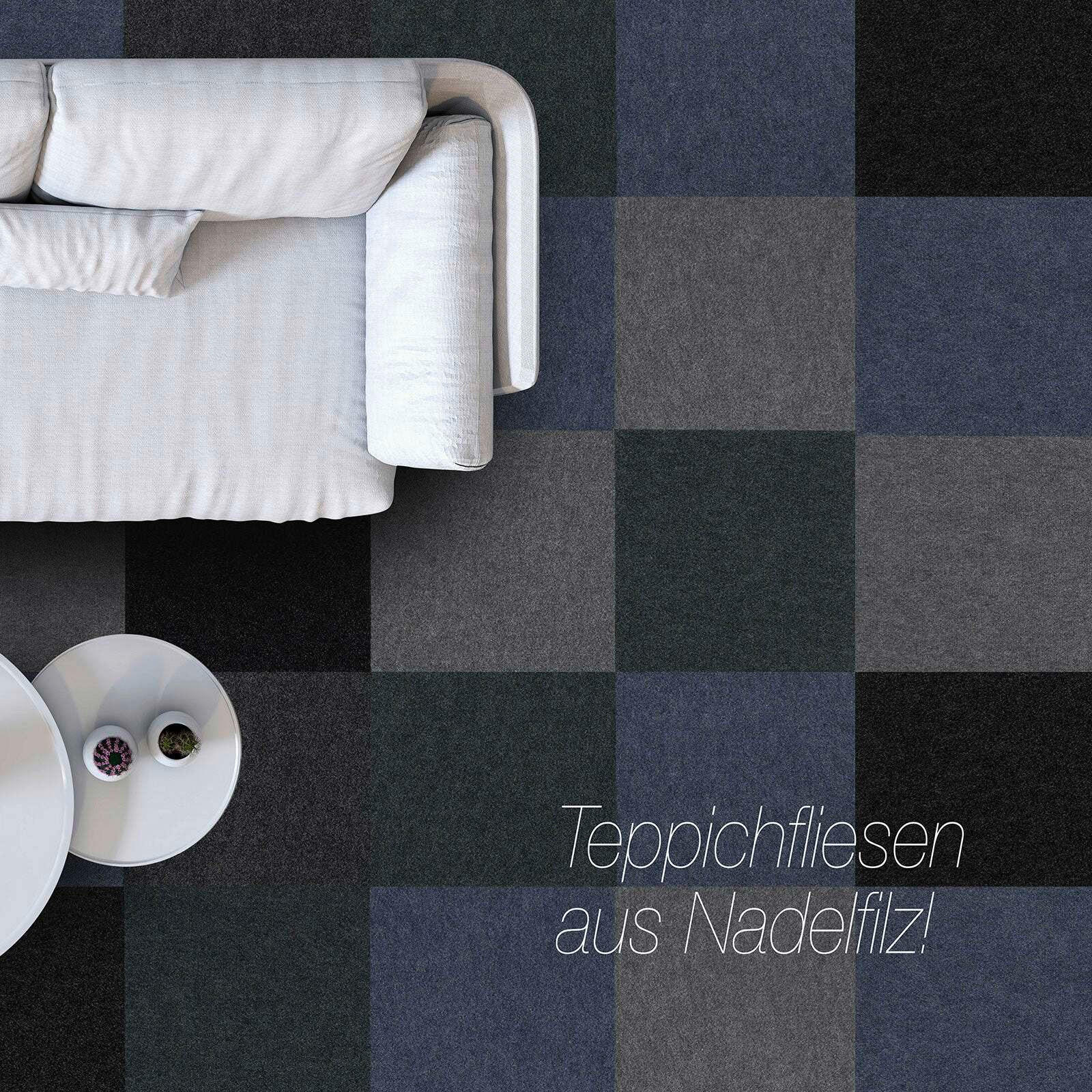 TEPPICHFLIESE - Grau, Basics, Kunststoff/Textil (50/50cm) - Esposa