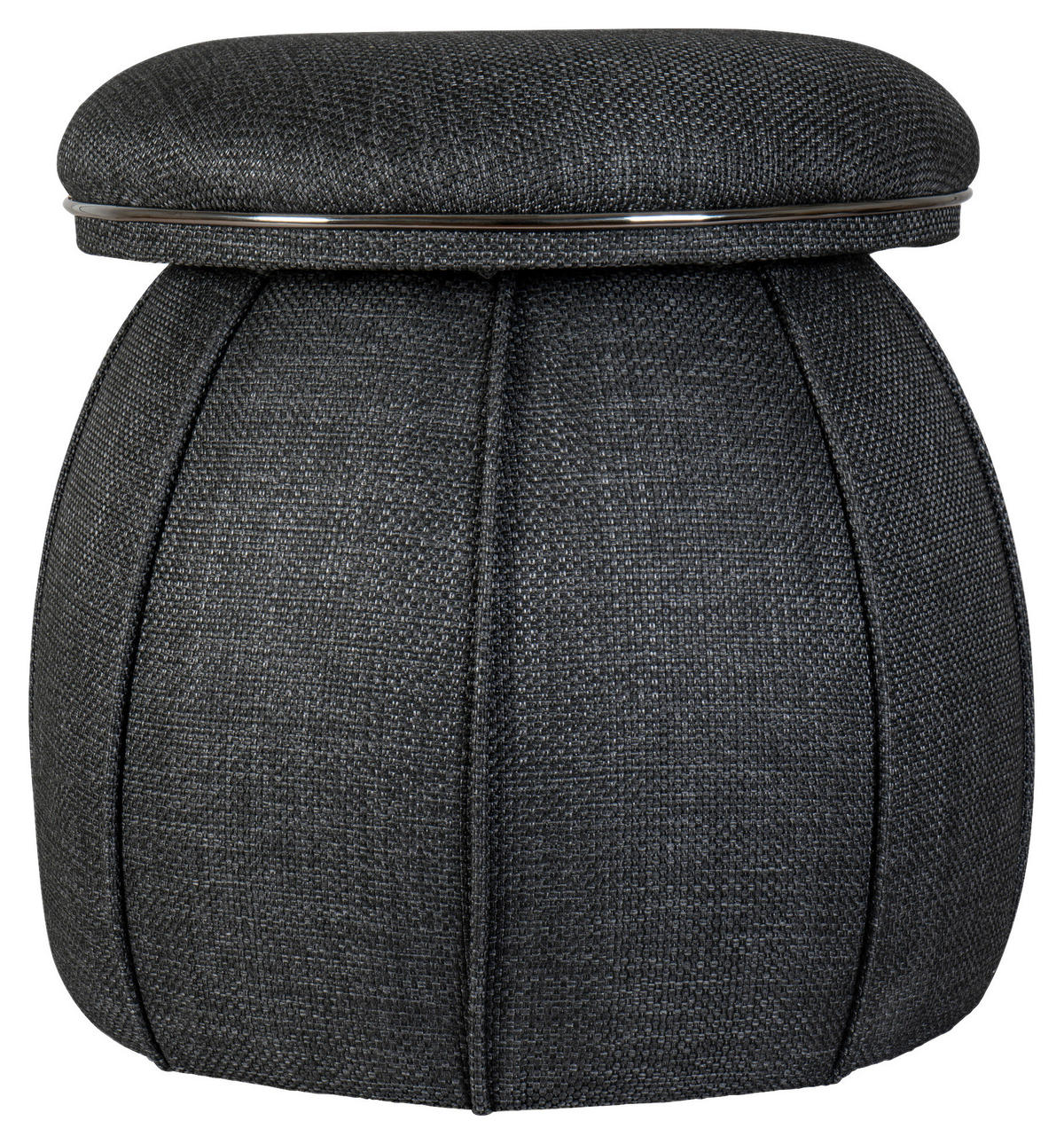 TABURET, textil,  - barvy grafitu/antracitová, Design, textil (51,5cm) - MID.YOU