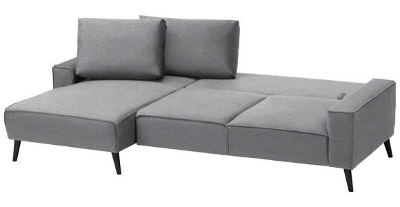 ECKSOFA in Velours Grau  - Schwarz/Grau, Basics, Holz/Textil (161/260cm) - Carryhome