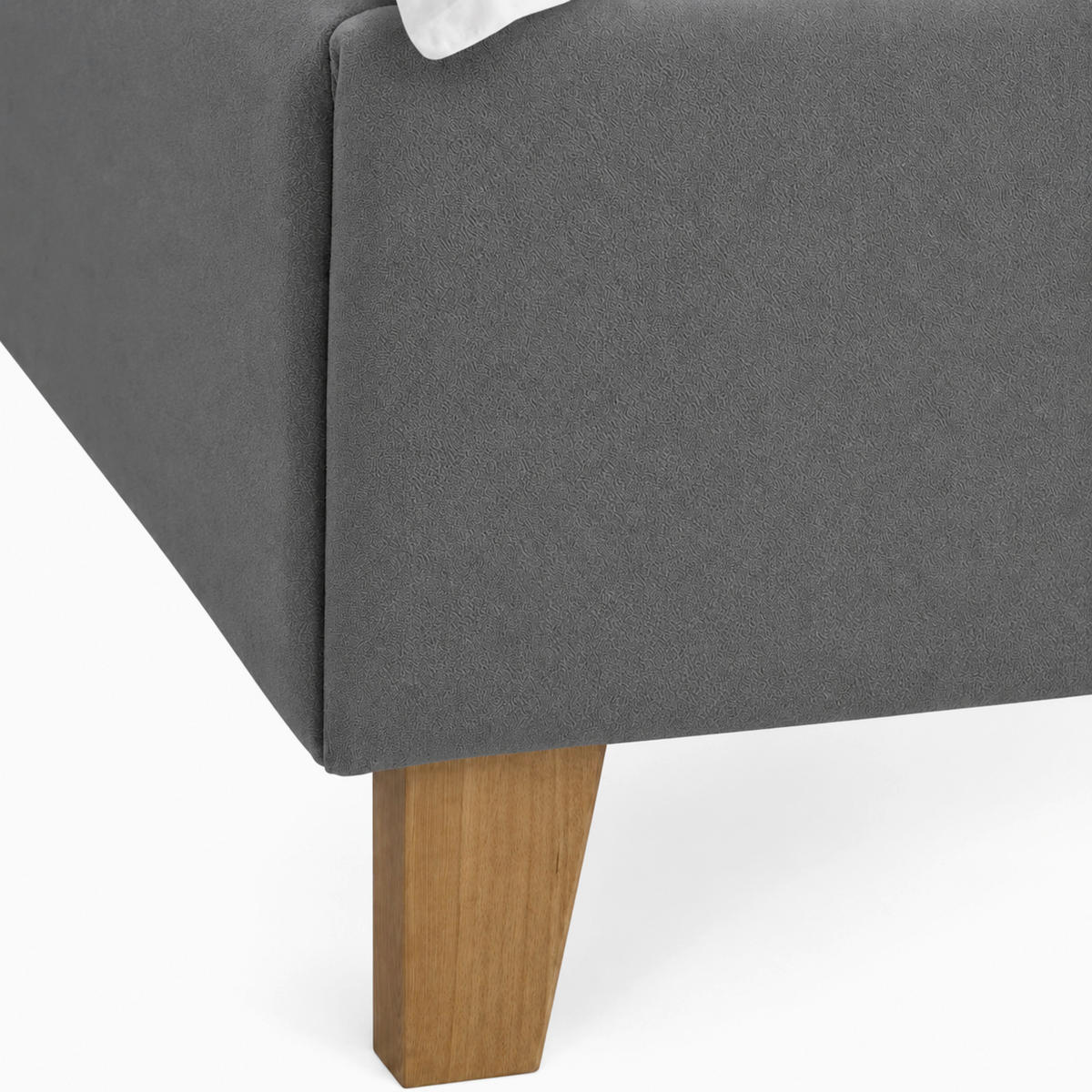 POLSTERBETT 140/200 cm,  in Anthrazit,  - Eichefarben/Anthrazit, MODERN, Holz/Textil (140/200cm) - MID.YOU