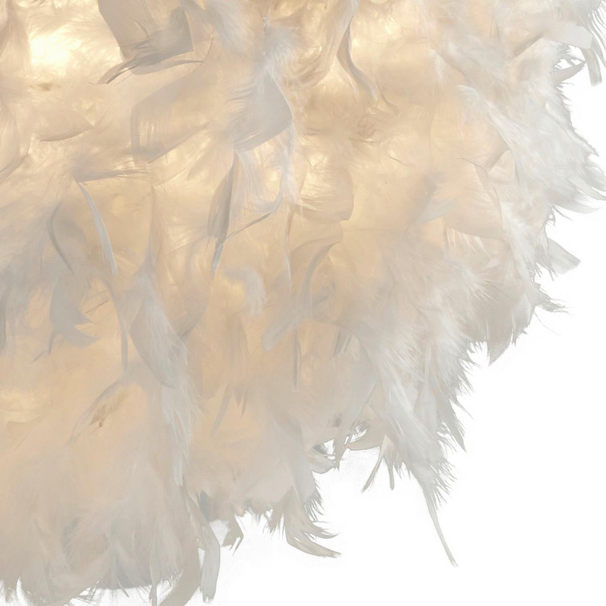 SJENILO SVJETILJKE Feather  - bijela, Design, metal/tekstil (50/50/33cm)