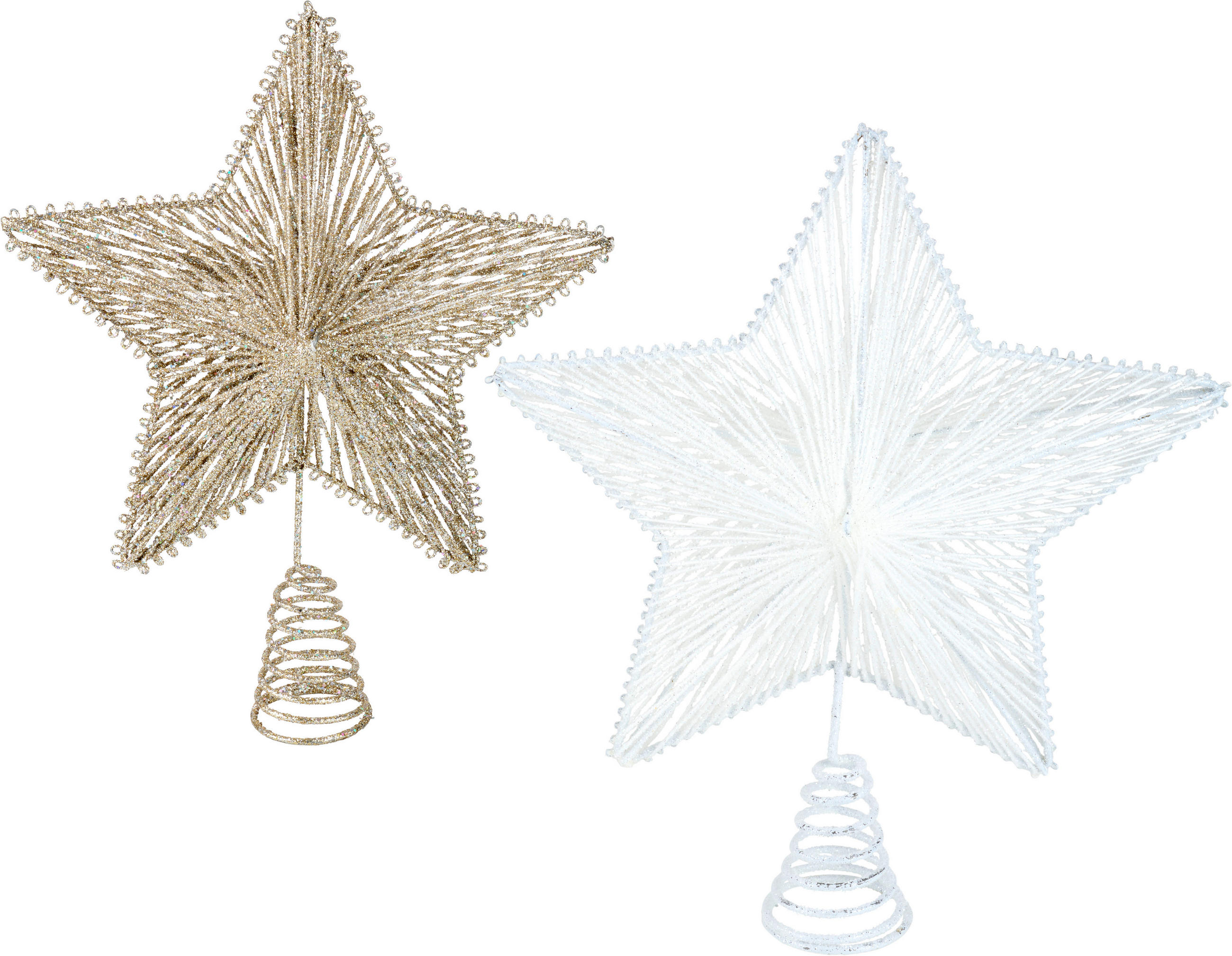 JULGRANSSPIRA  - vit/champagne, Basics, metall (25,0/25,0/35,0cm)