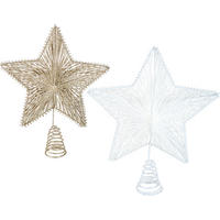 CHRISTBAUMSPITZE  - Champagner/Weiß, Basics, Metall (25,0/25,0/35,0cm)