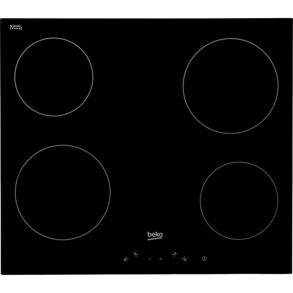 GLASKERAMIKKOCHFELD HIC64401  - Schwarz, Basics, Glas/Metall (58/3,7/51cm) - Elektra Bregenz