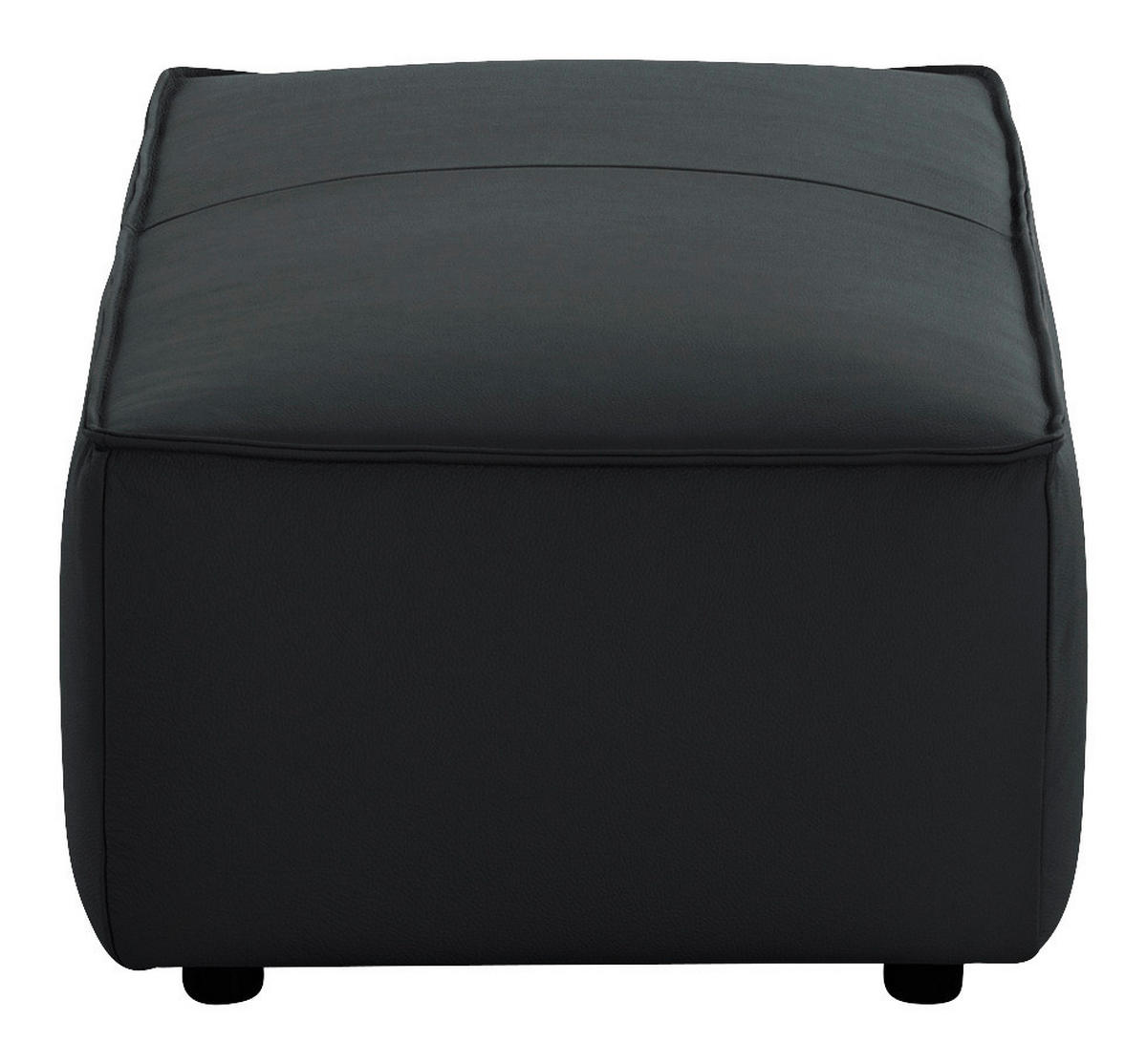HOCKER in Leder Schwarz  - Schwarz, Modern, Leder/Kunststoff (120/39/60cm) - W.Schillig