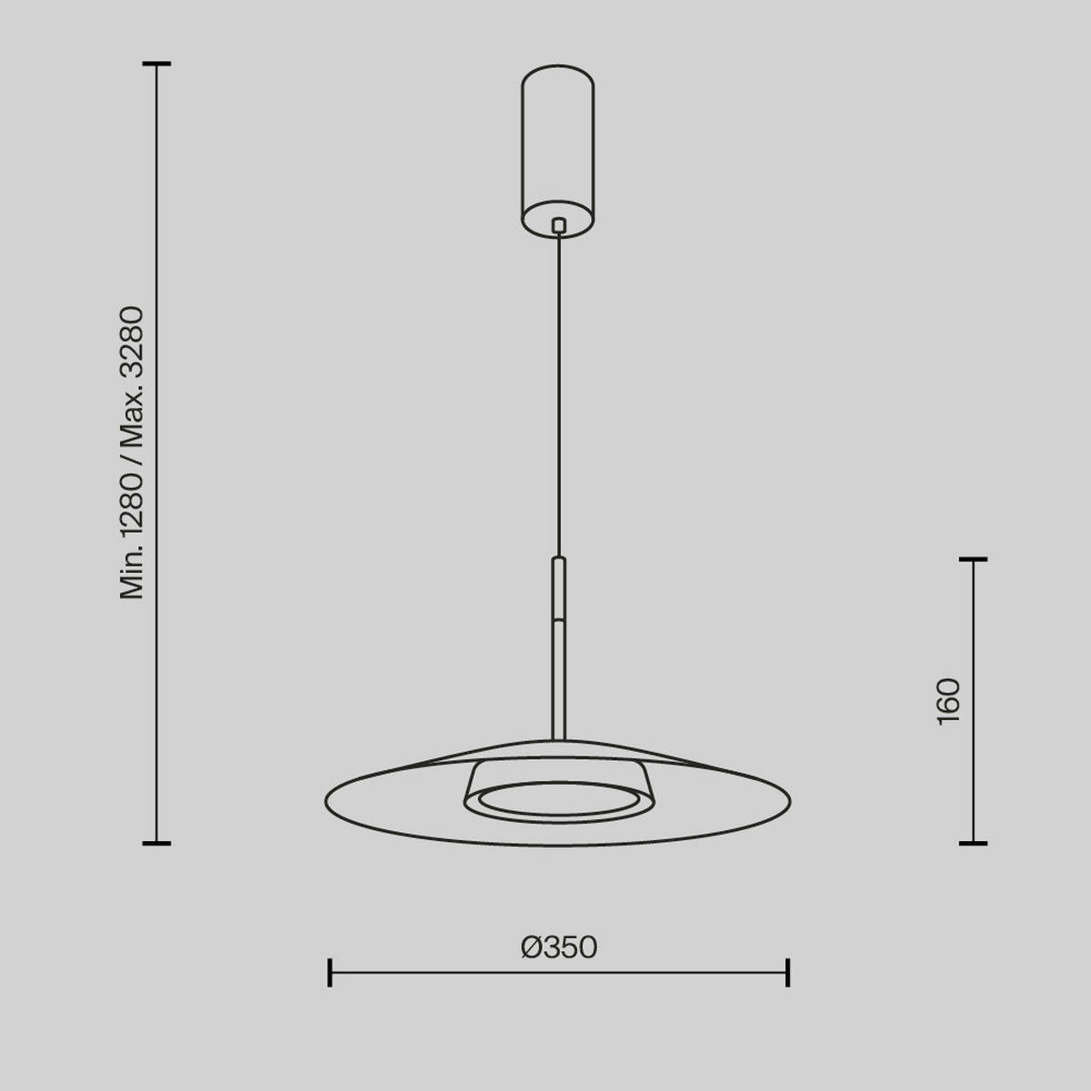 PENDELLAMPA El 35/328 cm  - svart, Design, metall (35/328cm) - MAYTONI