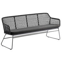 GARTENBANK 195,5/86/68,5 cm  in Anthrazit, Grau  - Anthrazit/Grau, Design, Textil/Metall (195,5/86/68,5cm)