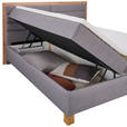 BOXBETT 160/200 cm  in Grau, Eiche Artisan  - Eiche Artisan/Grau, KONVENTIONELL, Holz/Textil (160/200cm) - Carryhome