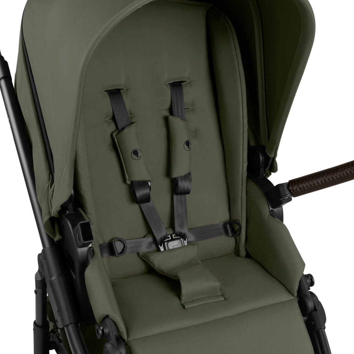 KINDERWAGENSET  Salsa Core All in One  Olive  - Dunkelgrün/Schwarz, Basics, Textil/Metall (63/123/97cm) - ABC Design